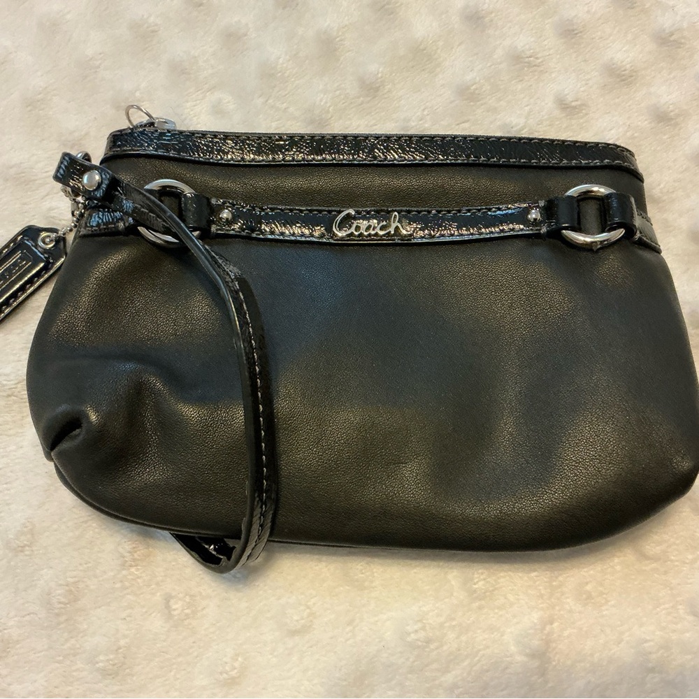Coach Wristlet with Patent Trim
